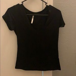 Black V-neck Shirt